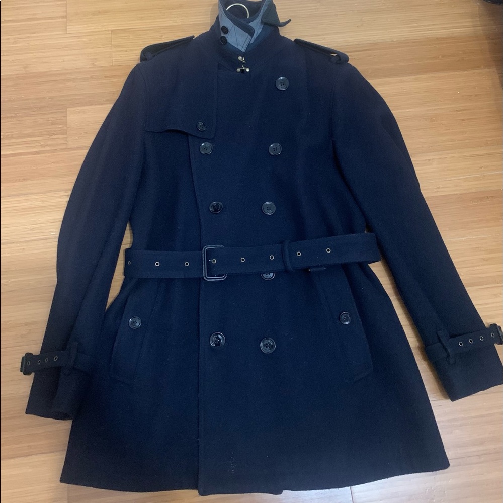 Burberry Brit men's navy wool coat size L - Picture 16 of 16